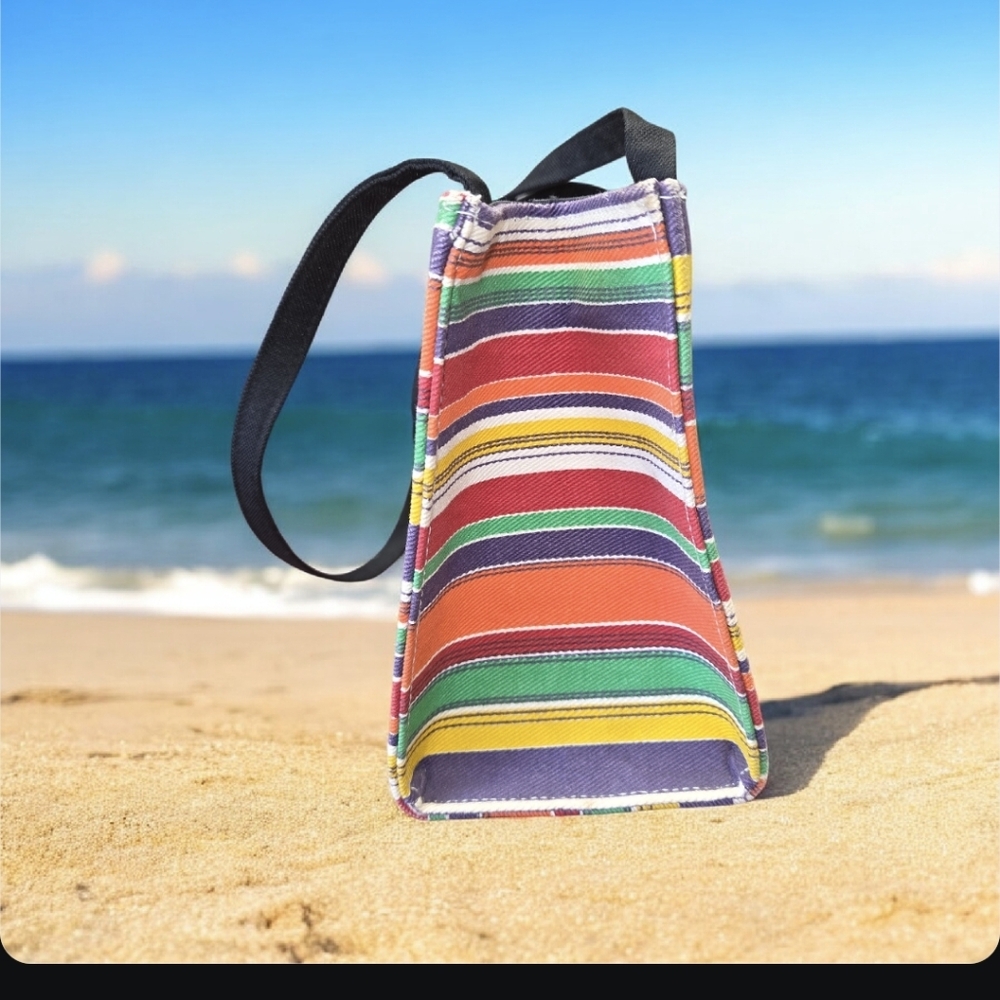 Kate Spade Vintage New York Striped Canvas Tote Bag. GUC - Picture 5 of 16